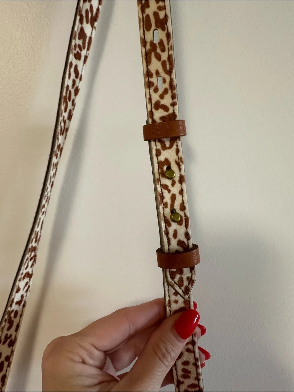 Madewell The Transport Camera Bag: Animal Spot Calf Hair Edition